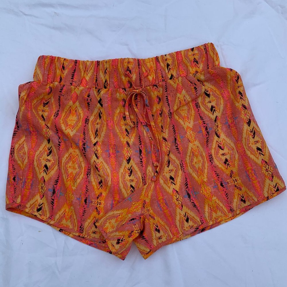 GB shorts,Tribal,orange,yellow,black